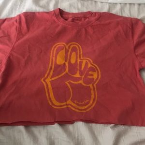 Revice Denim “Love” crop top